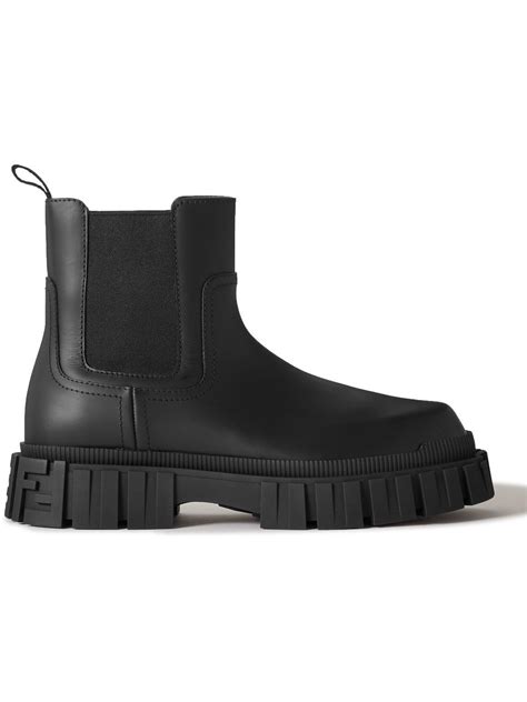 fendi leather chelsea boots|fendi leather boots.